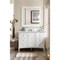 James Martin Vanities Palisades 48in Single Vanity, Bright White w/ 3 CM Carrara Marble Top 527-V48-BW-3CAR - alternate 1